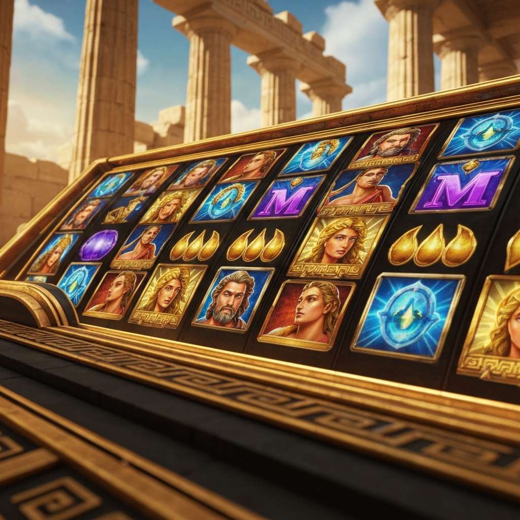 Gates of Olympus 1000 Fila di persone che giocano alle slot machine in un casinò